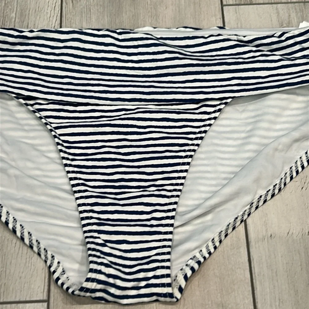 Lauren Ralph Lauren striped swim bikini bottoms size 16